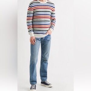 Orlebar Brown Ethan Striped 100% Merino Wool Sweater Size Extra Large